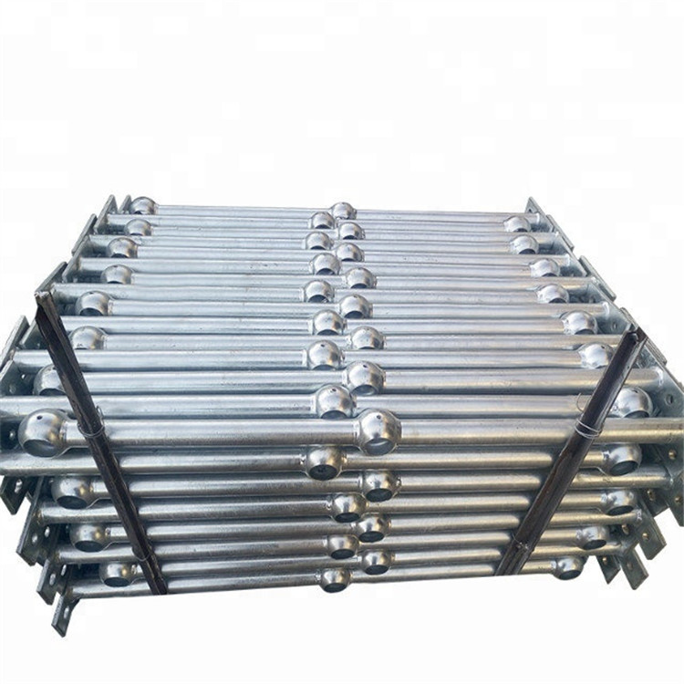 Industrial Galvanized Steel Stanchions Ball Joint Handrail for Steel Gratings