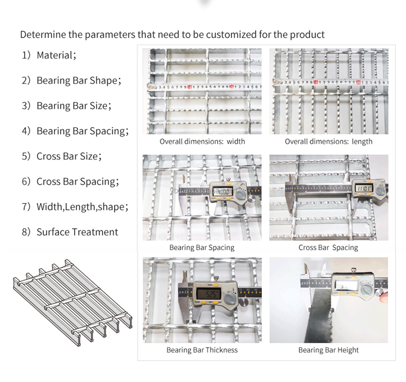 Standard prices weight serrated style stainless galvanized steel gi grating