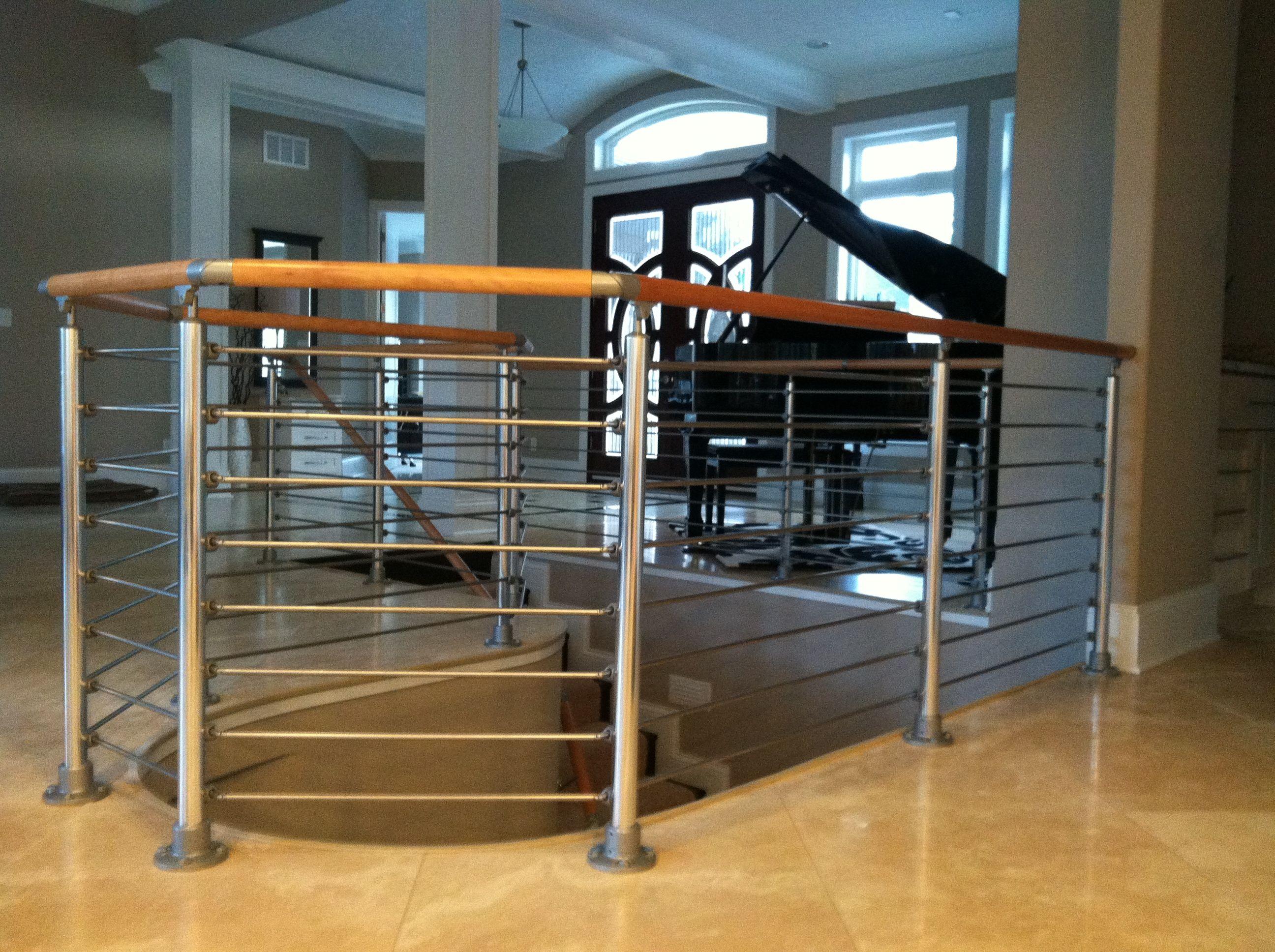 Factory Safty Outdoor Balustrades & Handrails Tube Stainless Steel Stair Railing