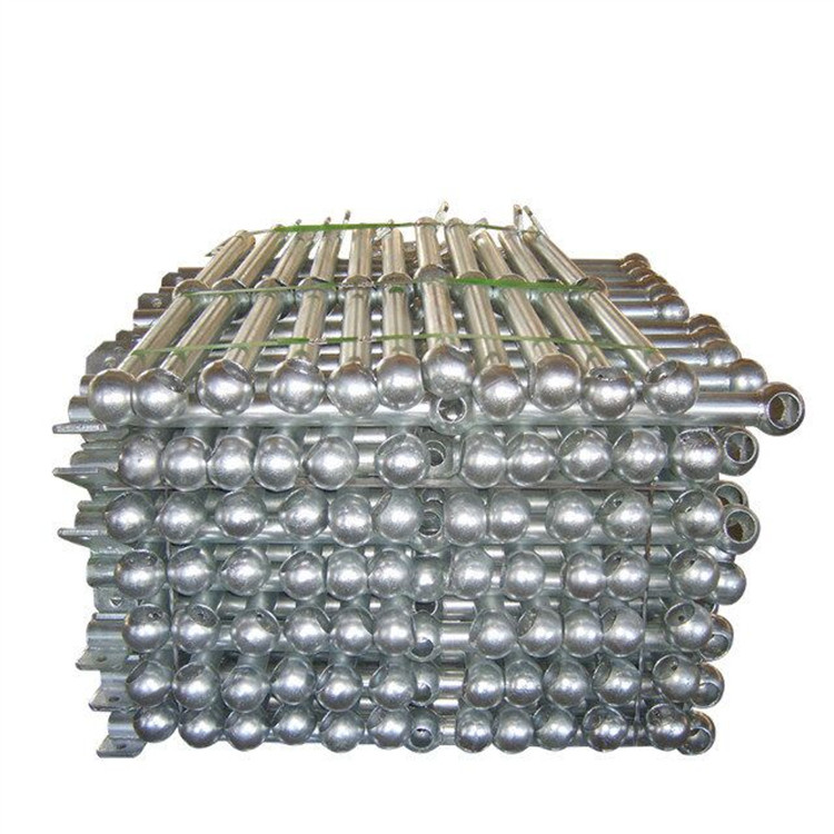 Industrial Galvanized Steel Stanchions Ball Joint Handrail for Steel Gratings