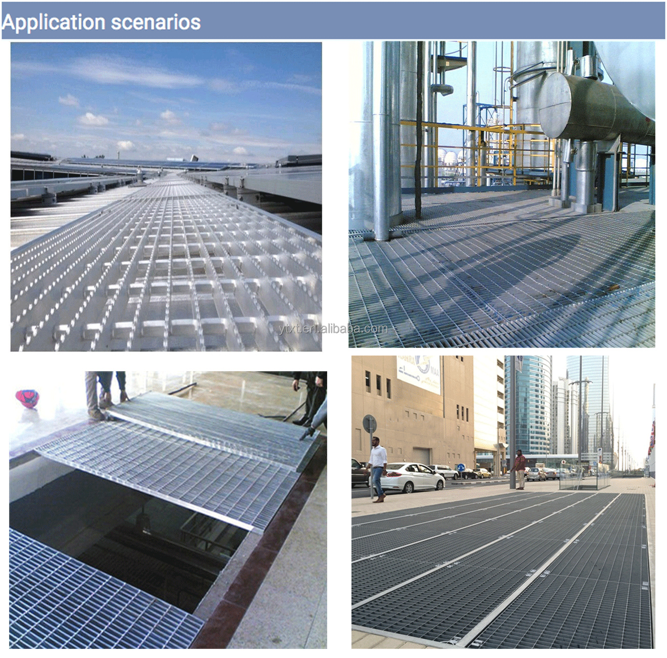 25x4mm 30x100cm walkway hot galvanized steel grating/30x100mm metal floor grilles
