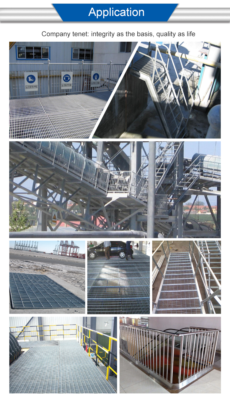 Galvanized stainless standard size prices weight kg m2 steel grating